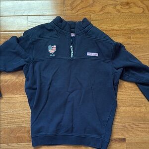 Vineyard Vines Blue Zip Up Sweater